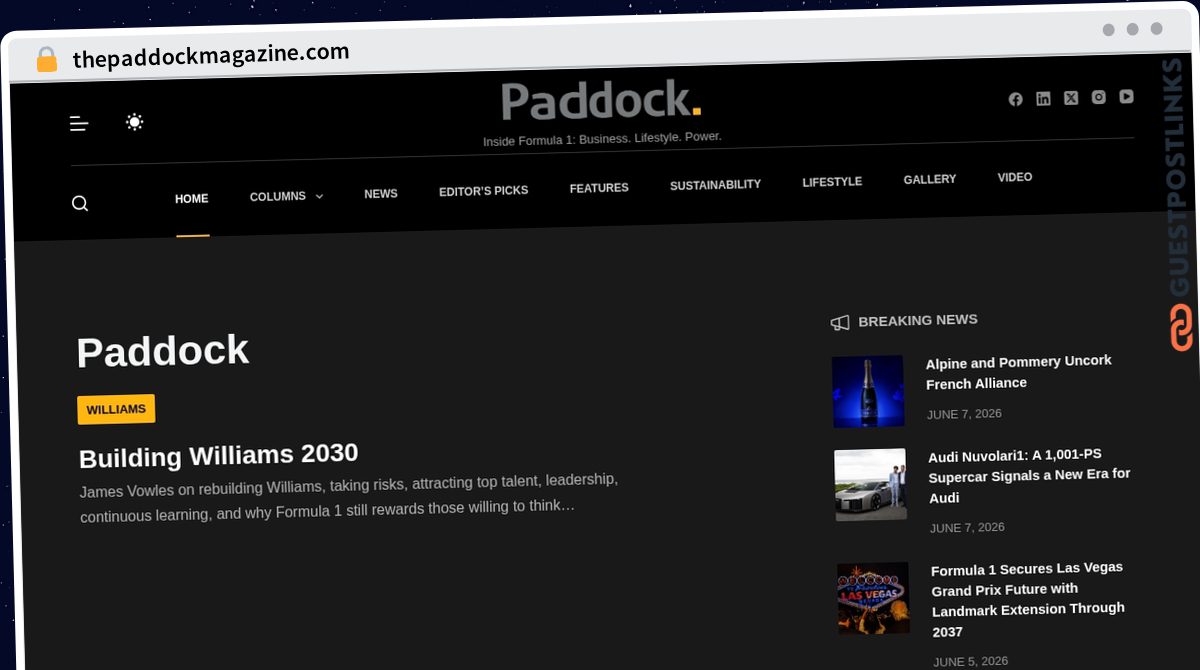 Publish Guest Post on thepaddockmagazine.com