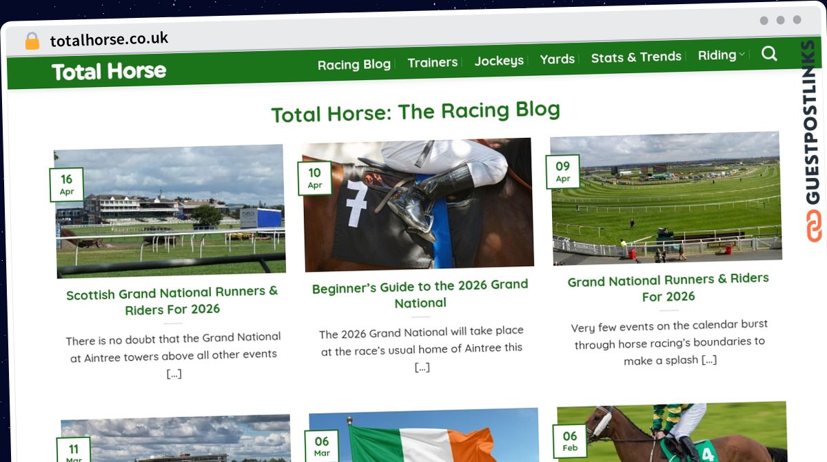 Publish Guest Post on totalhorse.co.uk