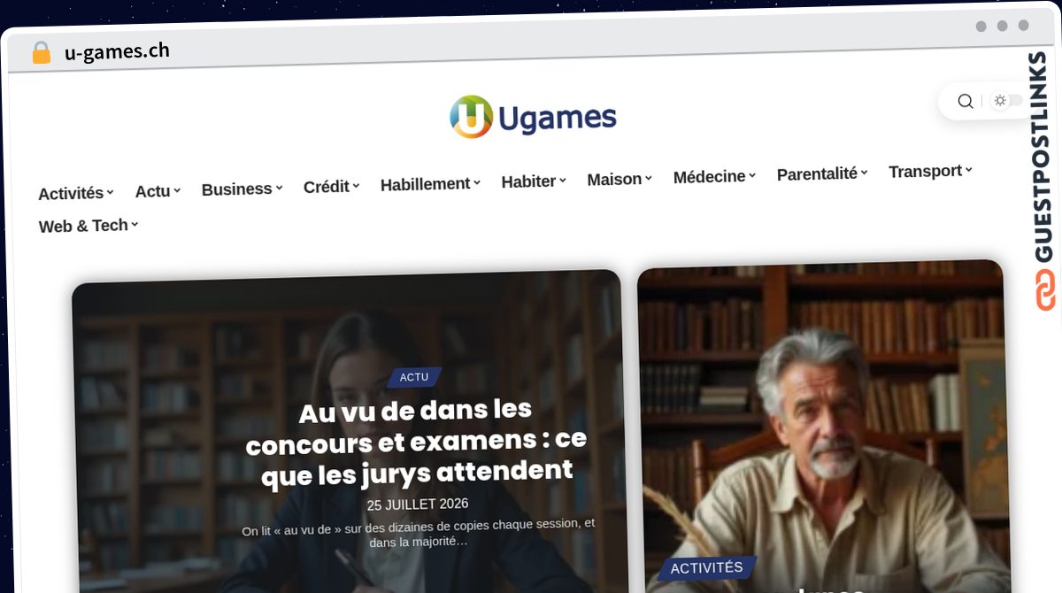 Publish Guest Post on u-games.ch