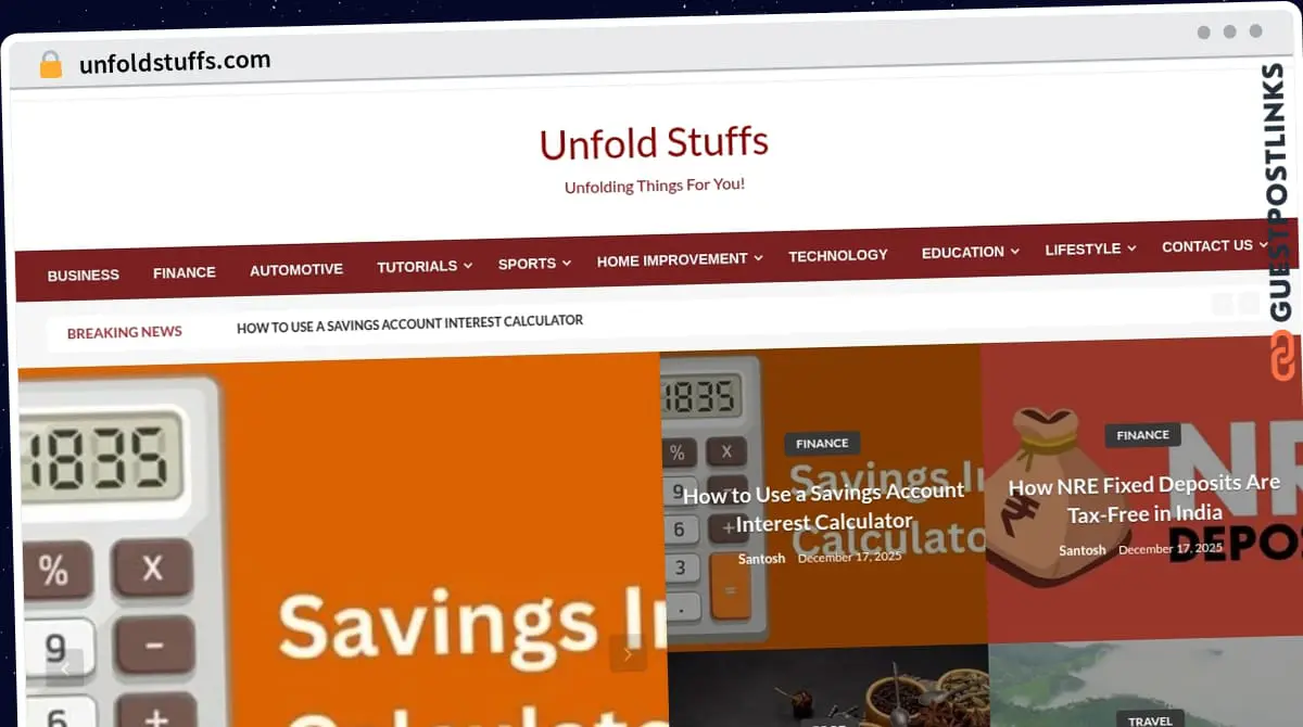 Publish Guest Post on unfoldstuffs.com
