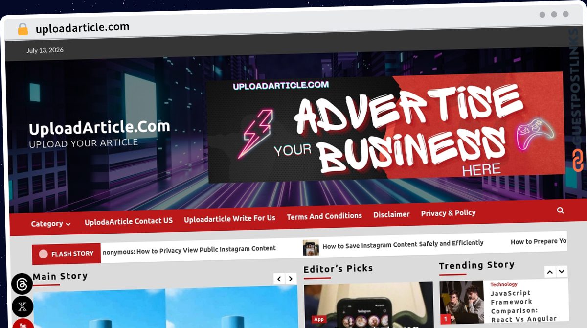 Publish Guest Post on uploadarticle.com