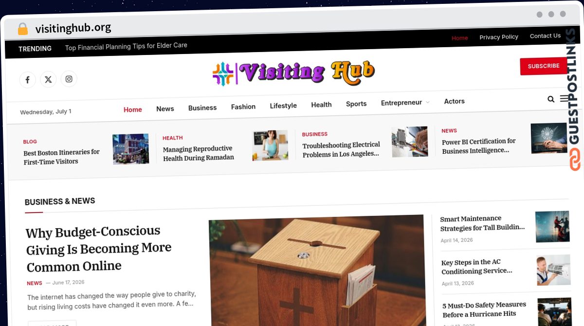 Publish Guest Post on visitinghub.org