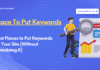 Places to Put Keywords on Your Site