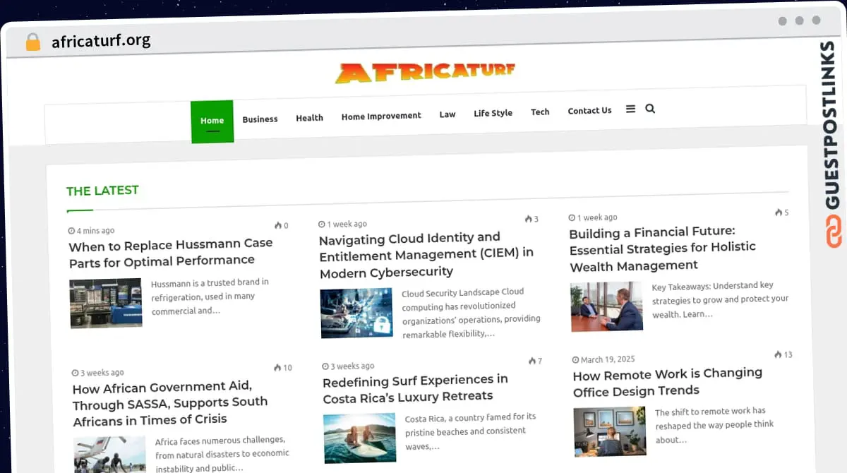 Publish Guest Post on africaturf.org