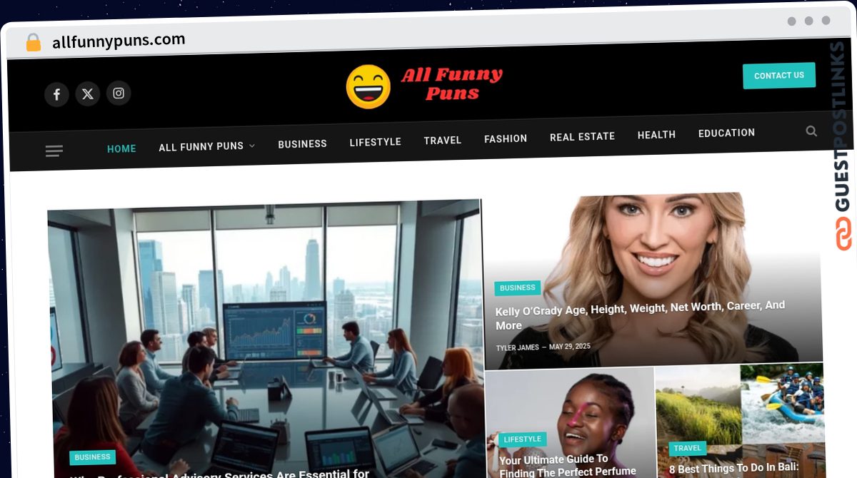 Publish Guest Post on allfunnypuns.com