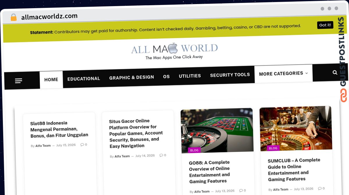 Publish Guest Post on allmacworldz.com