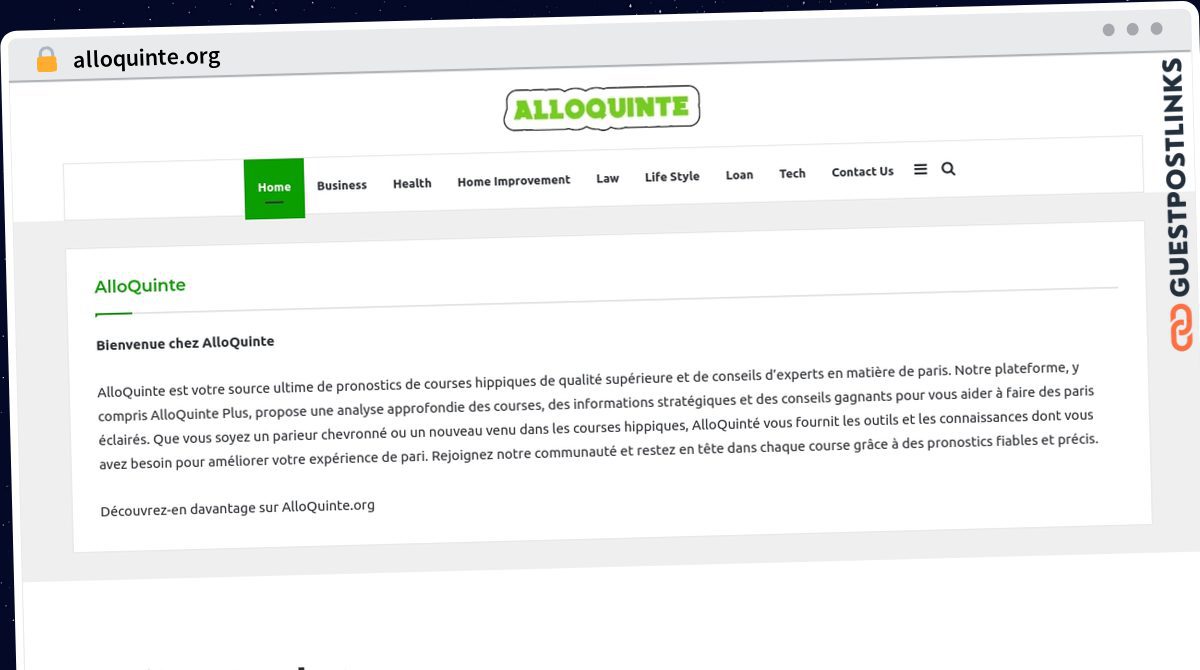 Publish Guest Post on alloquinte.org
