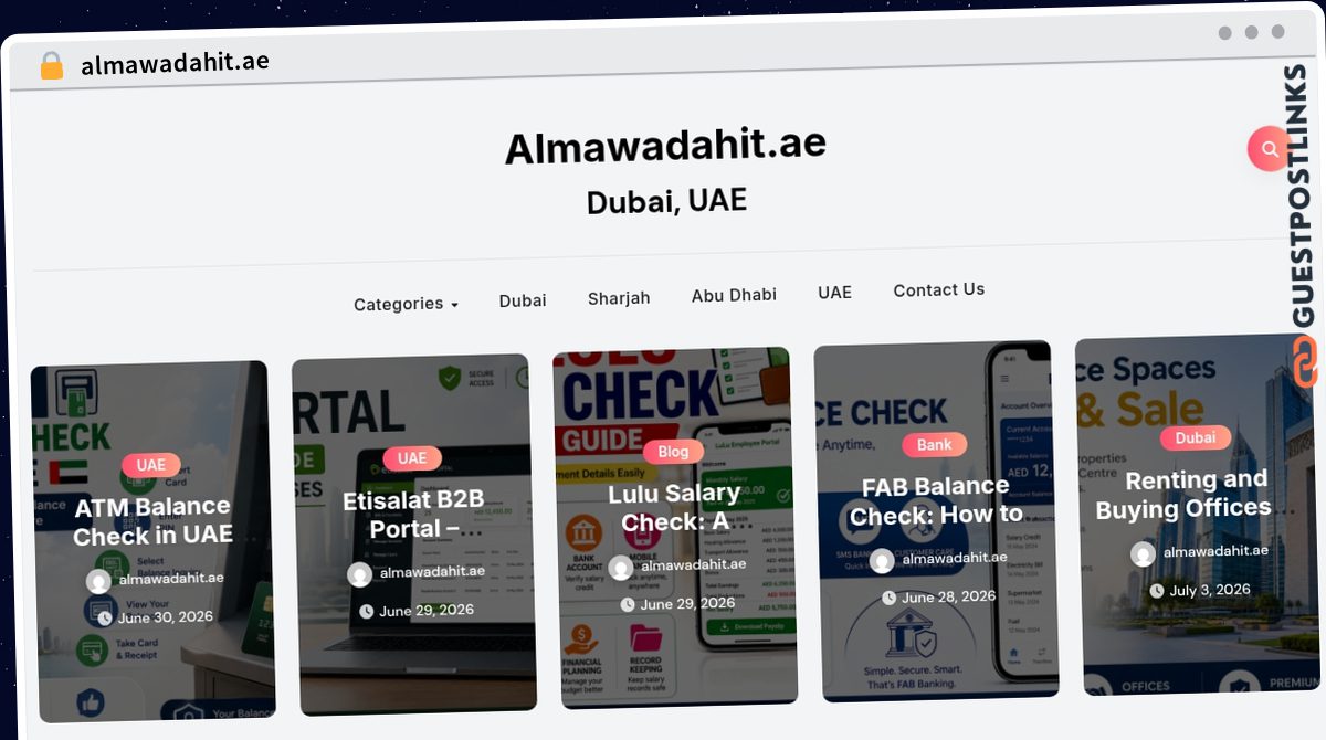Publish Guest Post on almawadahit.ae