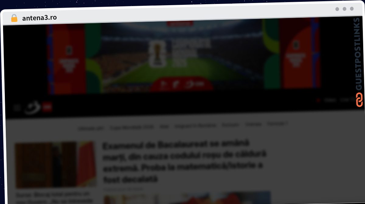 Publish Guest Post on antena3.ro