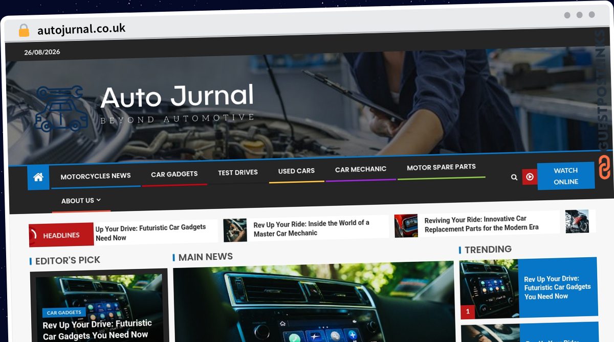 Publish Guest Post on autojurnal.co.uk
