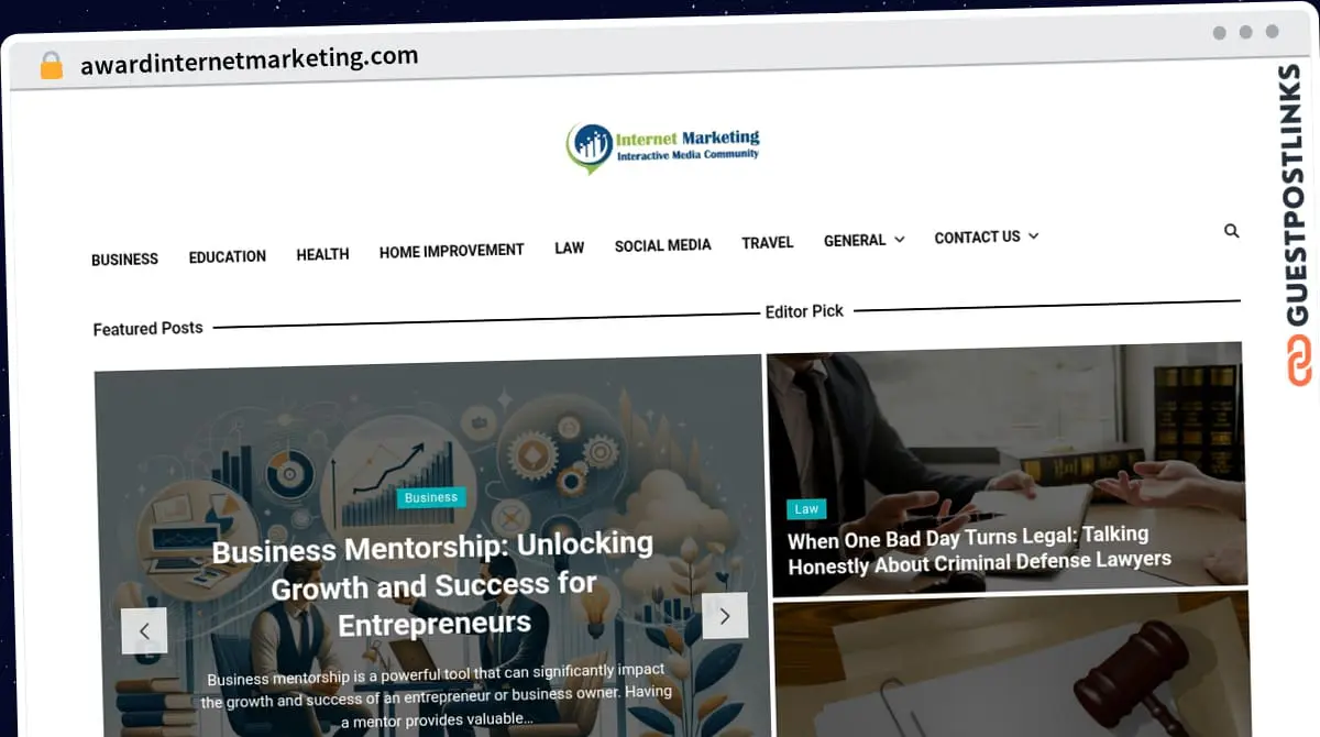 Publish Guest Post on awardinternetmarketing.com