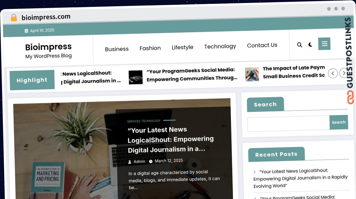 Publish Guest Post on bioimpress.com