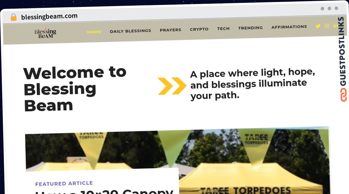 Publish Guest Post on blessingbeam.com