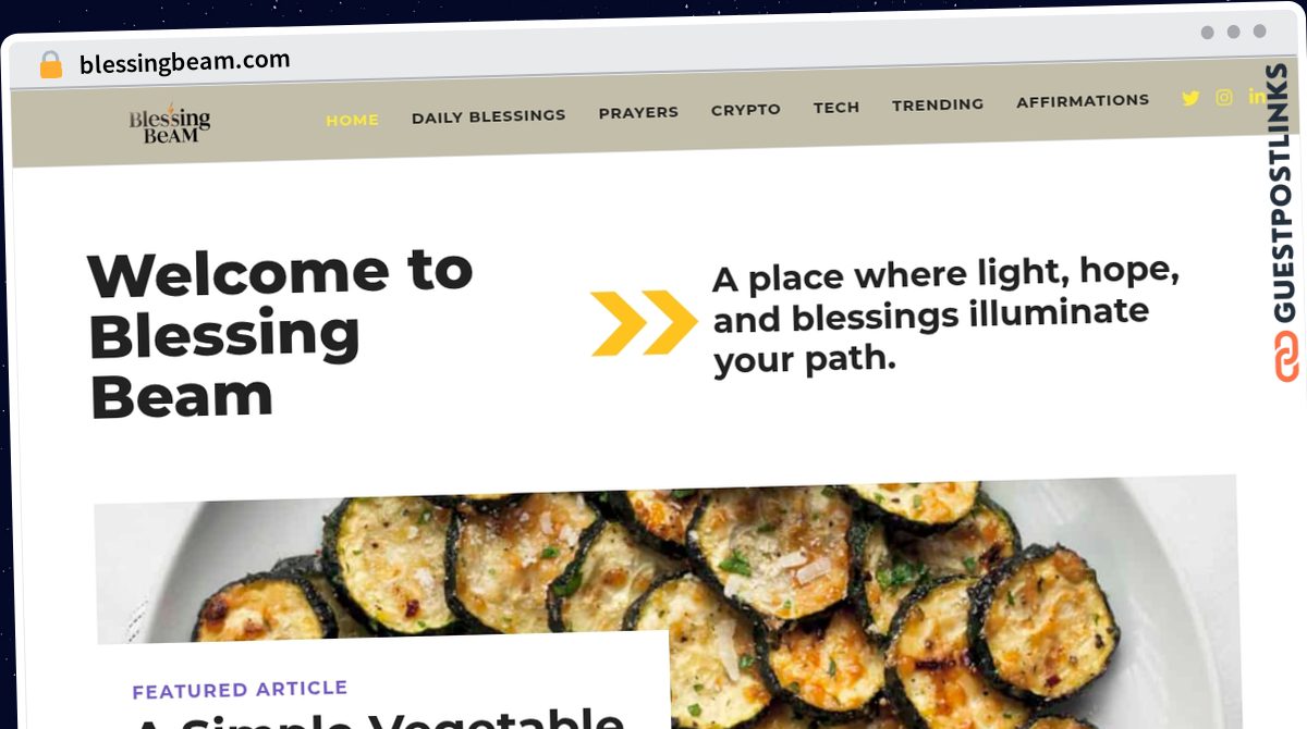 Publish Guest Post on blessingbeam.com