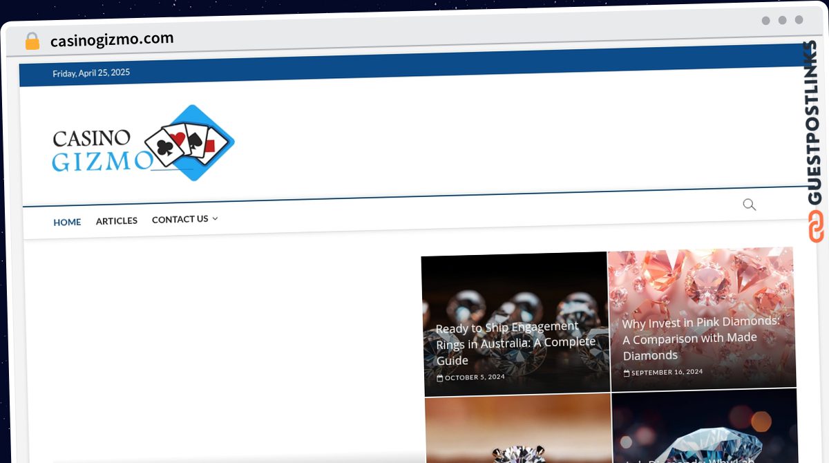 Publish Guest Post on casinogizmo.com