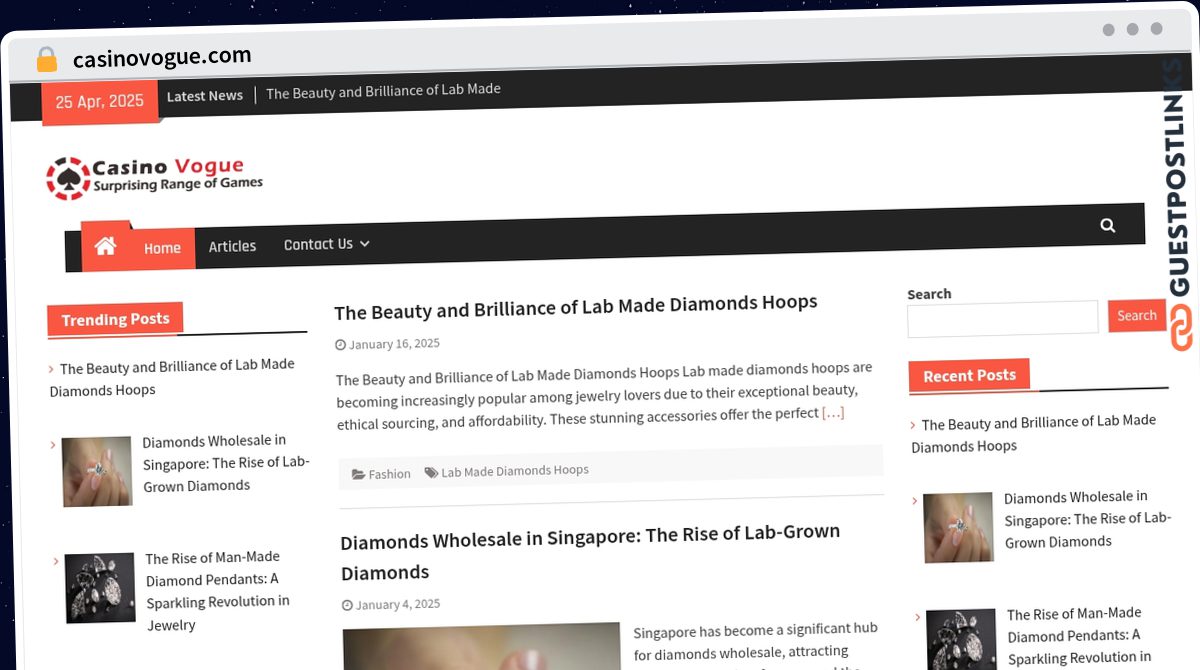 Publish Guest Post on casinovogue.com