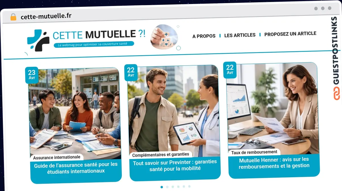 Publish Guest Post on cette-mutuelle.fr