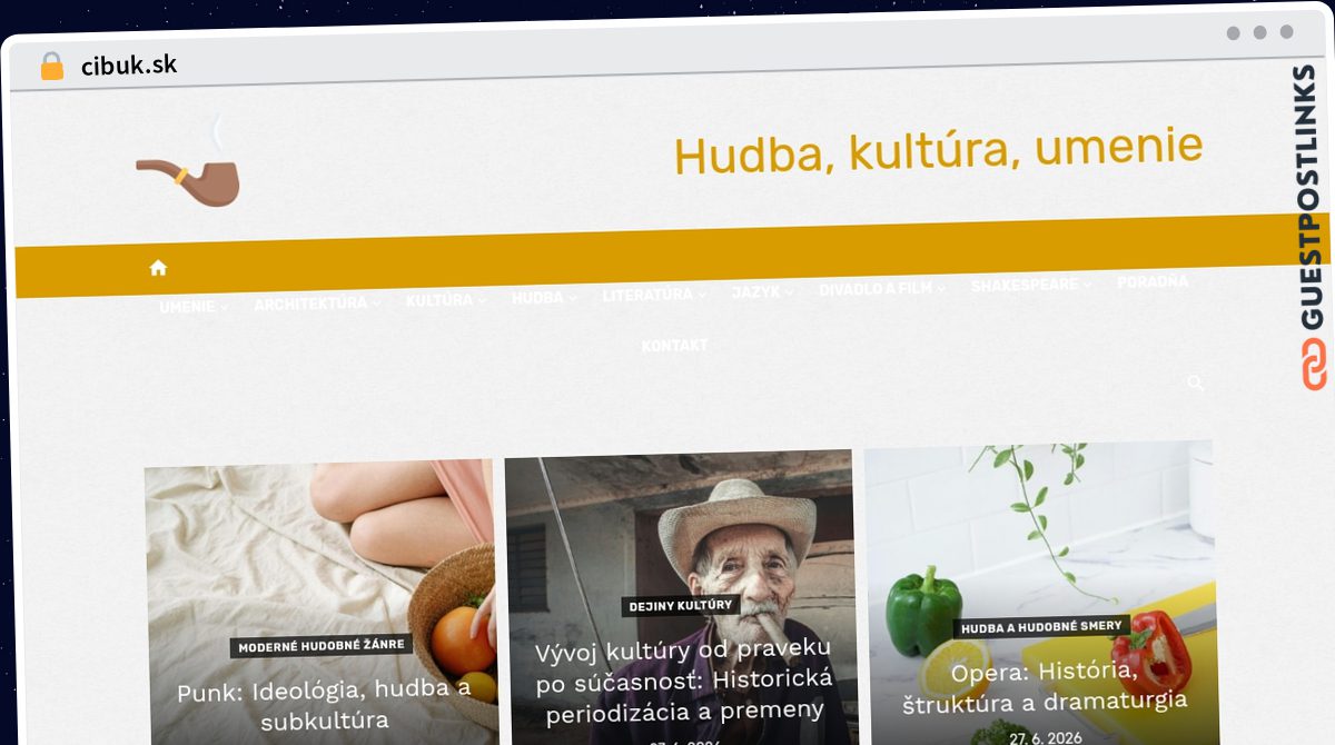 Publish Guest Post on cibuk.sk