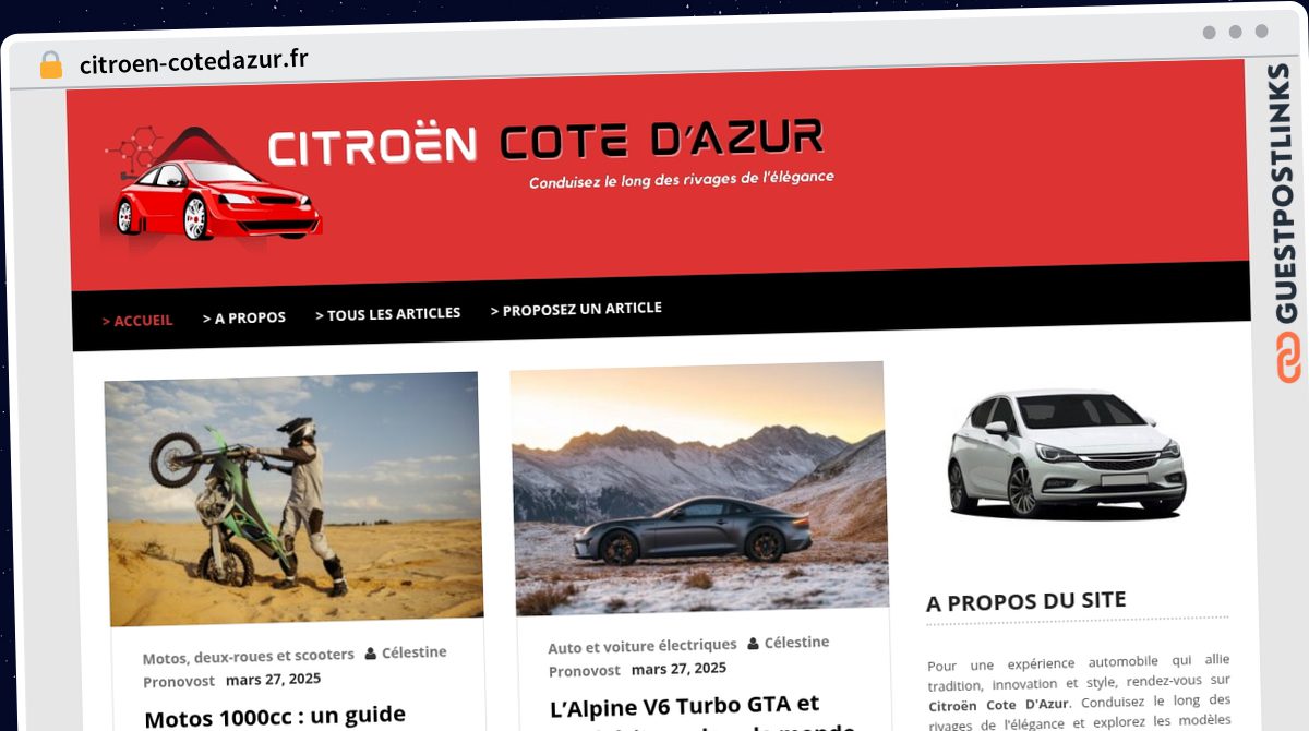 Publish Guest Post on citroen-cotedazur.fr