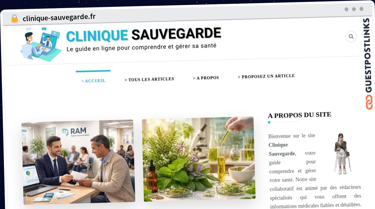 Publish Guest Post on clinique-sauvegarde.fr