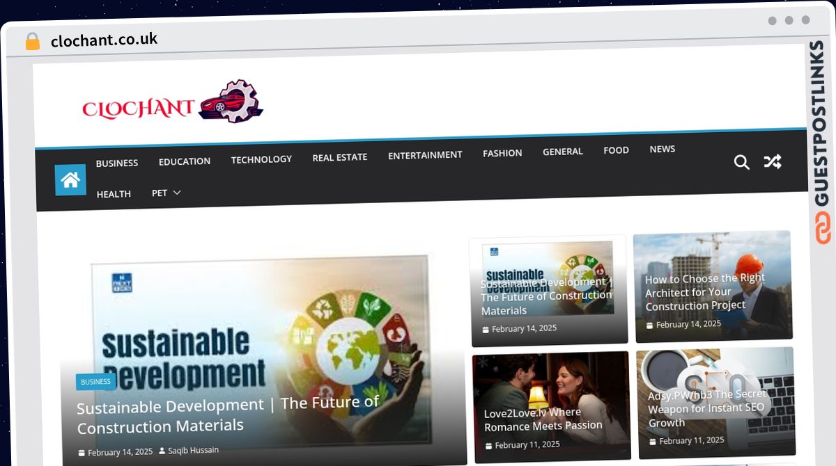 Publish Guest Post on clochant.co.uk