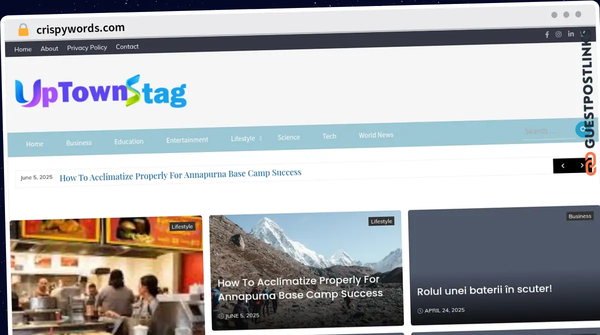 Publish Guest Post on crispywords.com