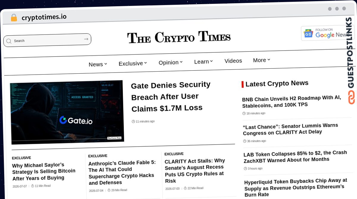 Publish Guest Post on cryptotimes.io