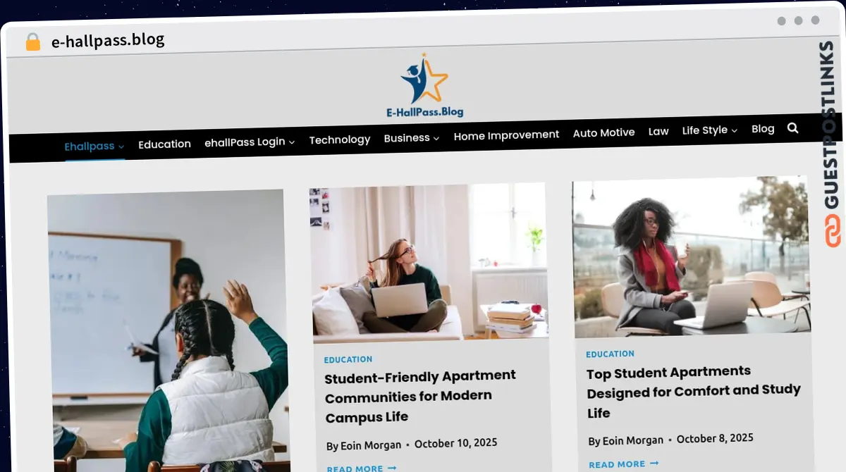 Publish Guest Post on e-hallpass.blog