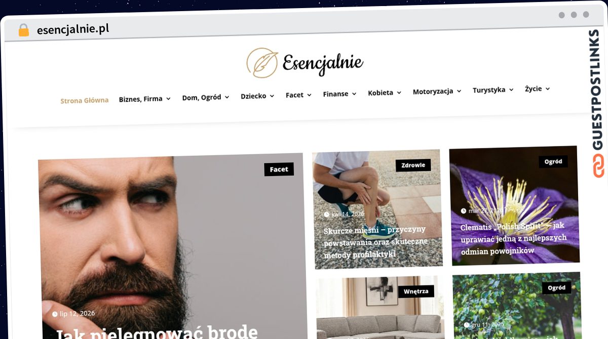 Publish Guest Post on esencjalnie.pl