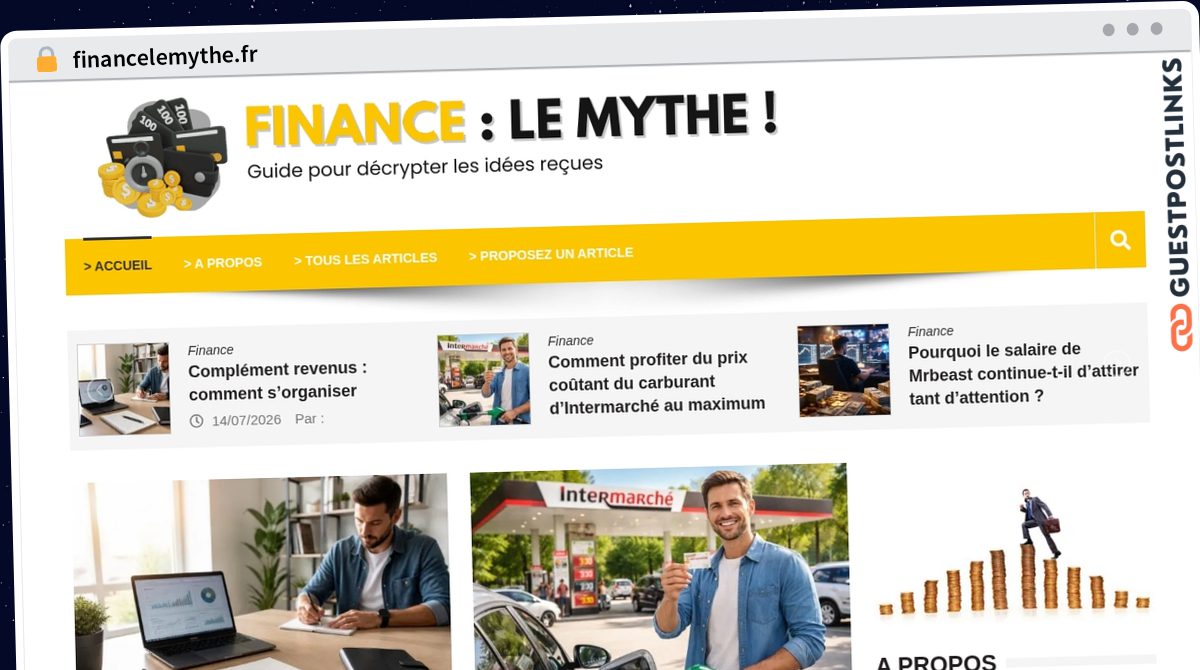 Publish Guest Post on financelemythe.fr