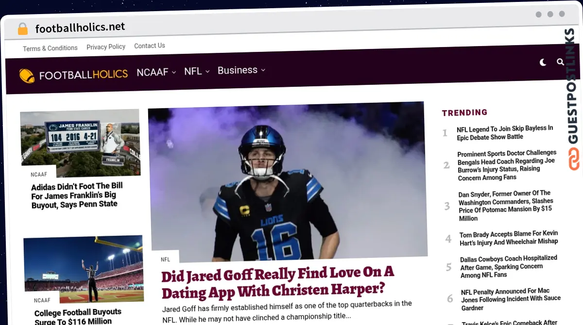 Publish Guest Post on footballholics.net