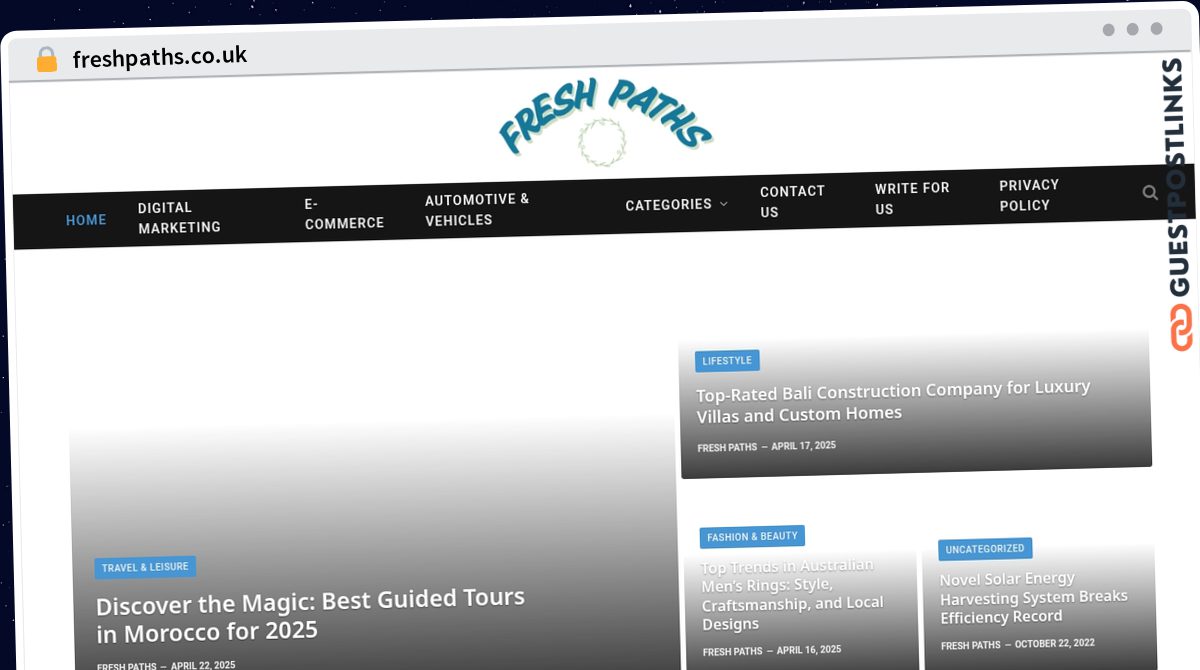 Publish Guest Post on freshpaths.co.uk