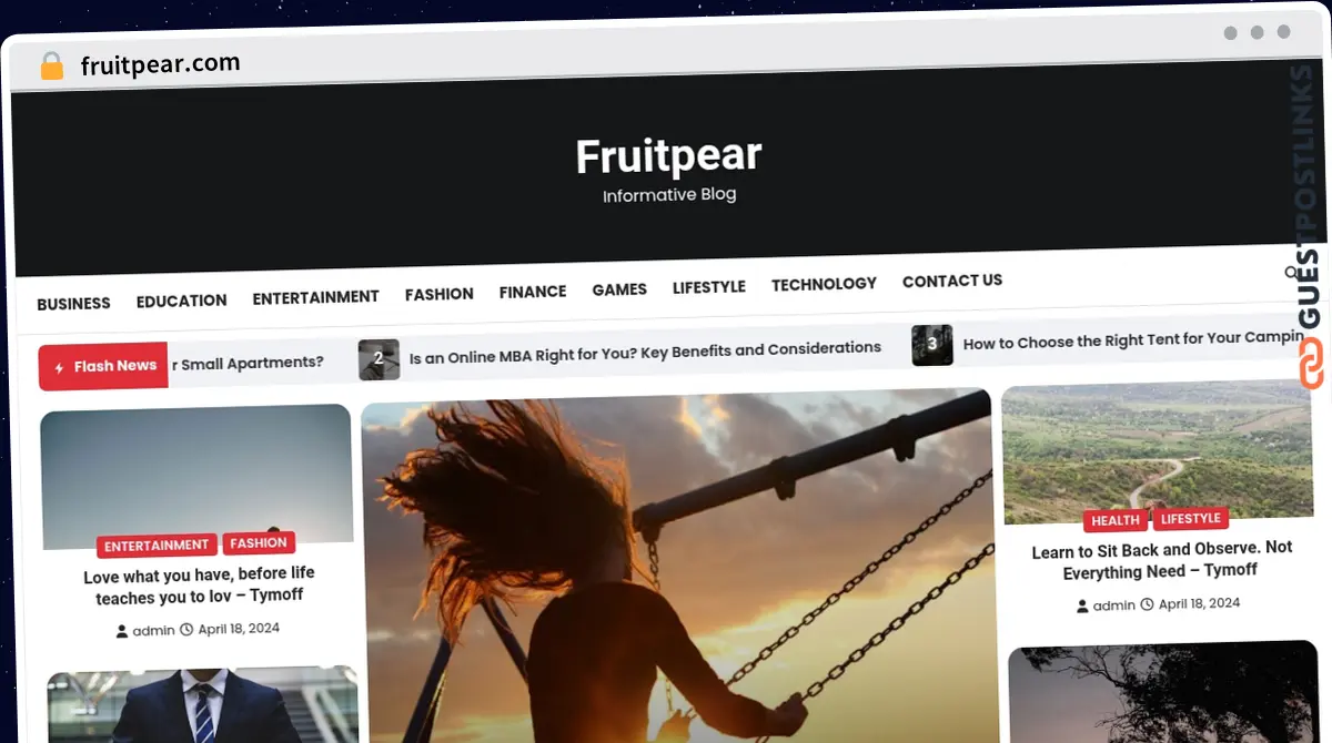 Publish Guest Post on fruitpear.com