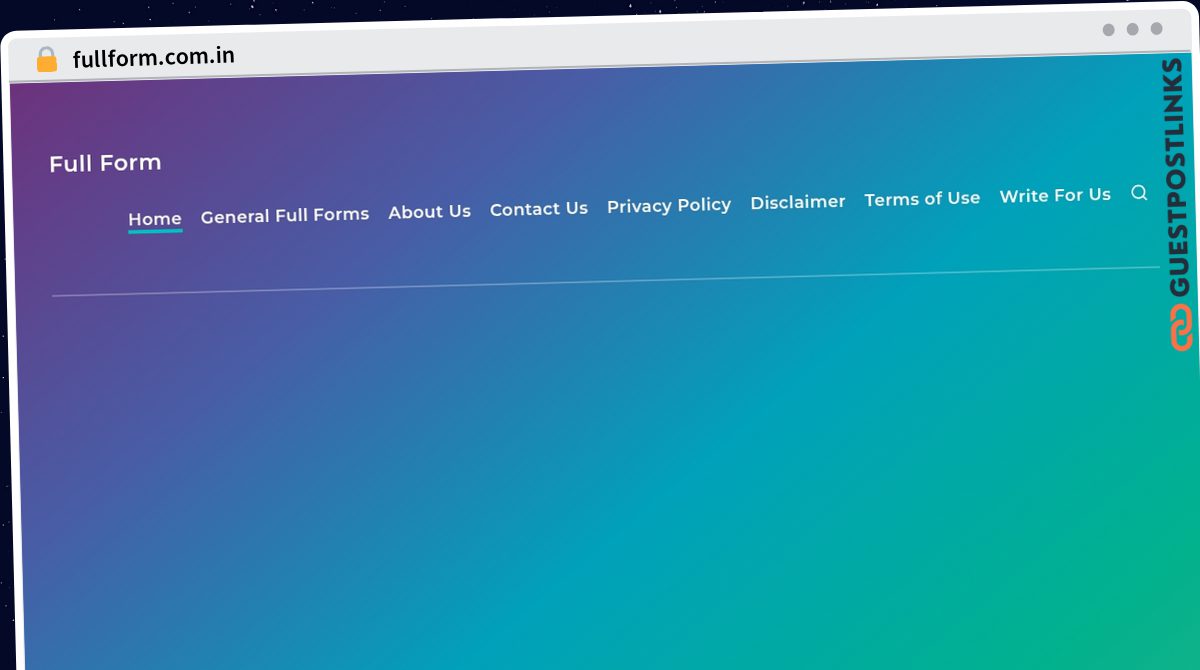 Publish Guest Post on fullform.com.in