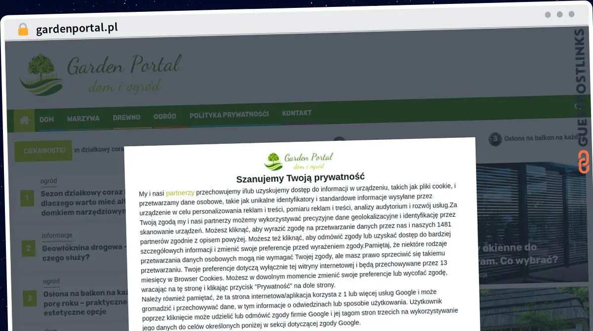 Publish Guest Post on gardenportal.pl