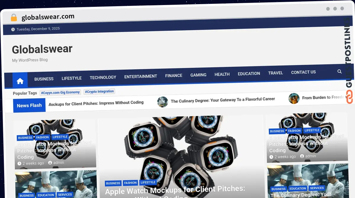 Publish Guest Post on globalswear.com