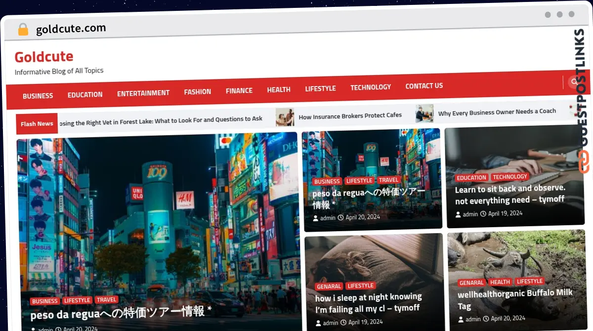 Publish Guest Post on goldcute.com