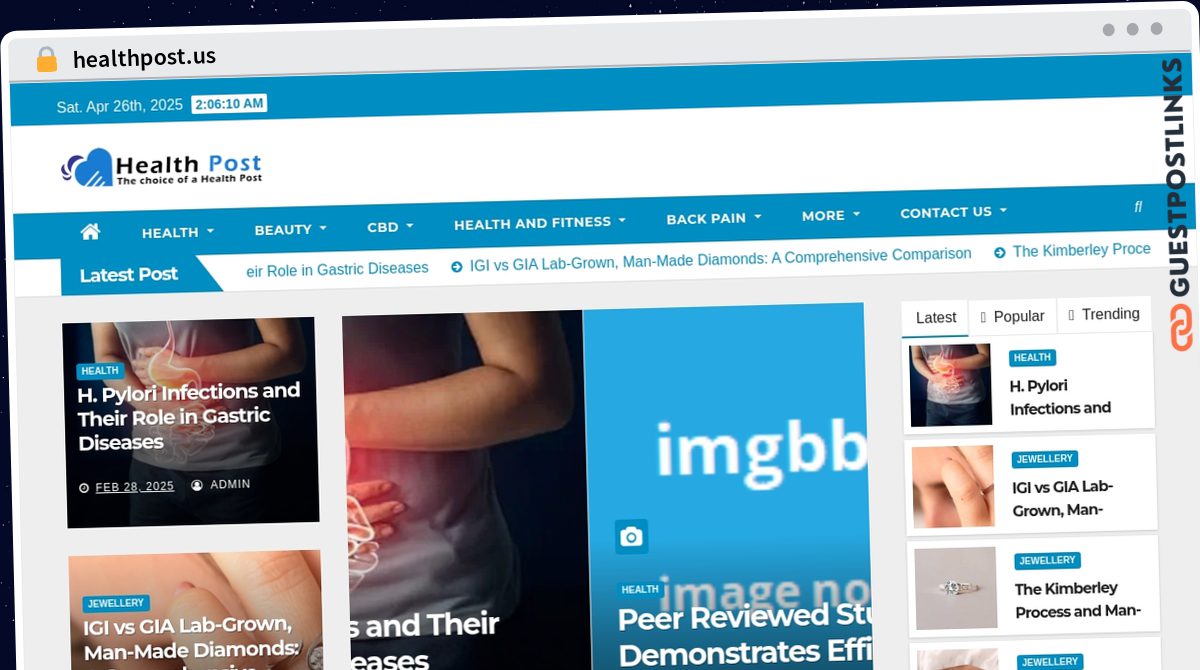 Publish Guest Post on healthpost.us