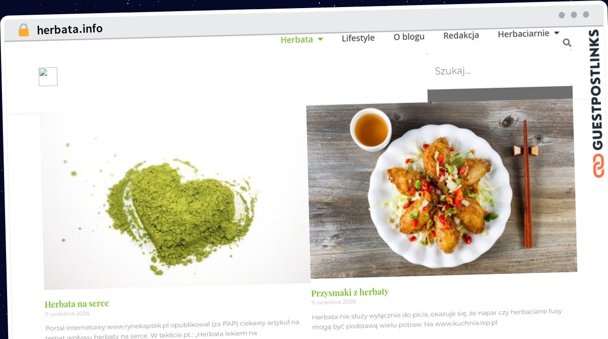 Publish Guest Post on herbata.info