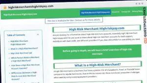 Publish Guest Post on highriskmerchantshighriskpay.com
