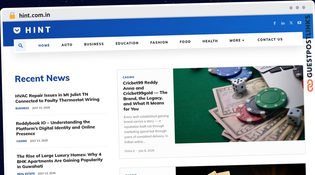 Publish Guest Post on hint.com.in