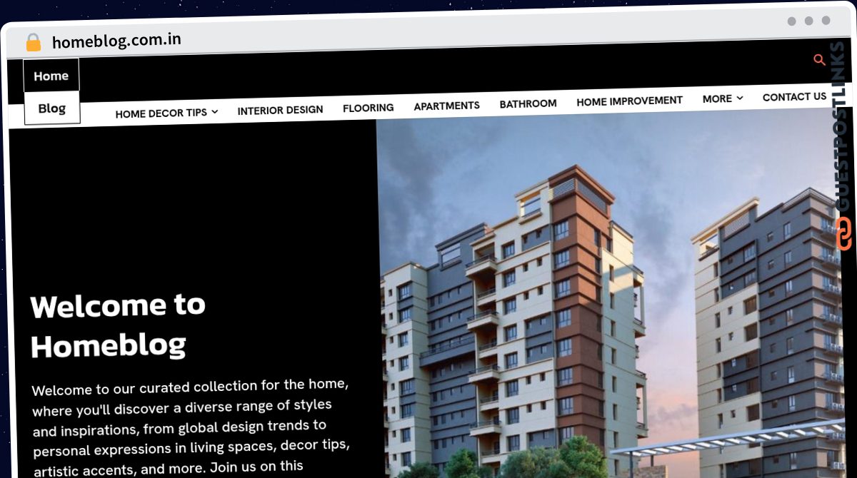 Publish Guest Post on homeblog.com.in