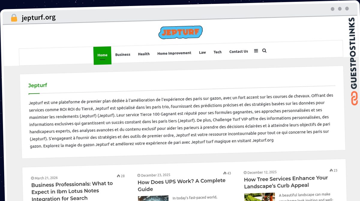 Publish Guest Post on jepturf.org
