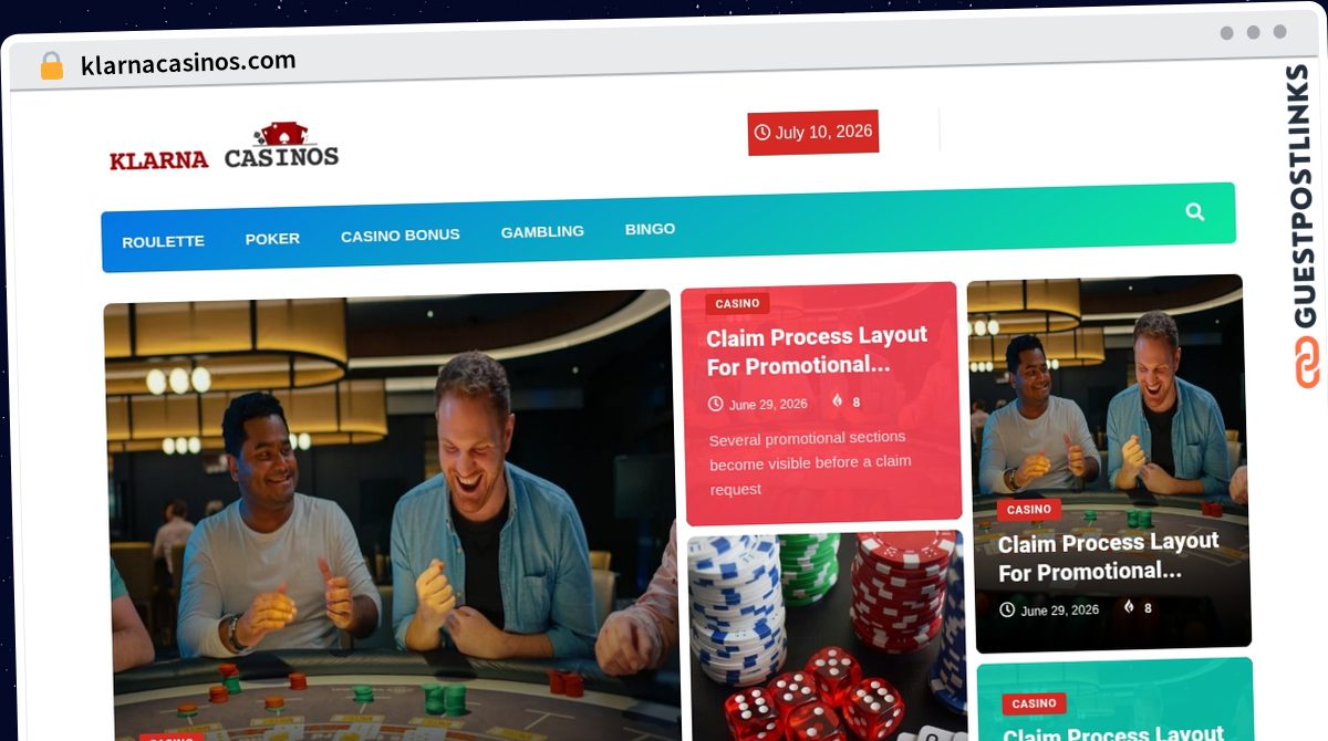 Publish Guest Post on klarnacasinos.com