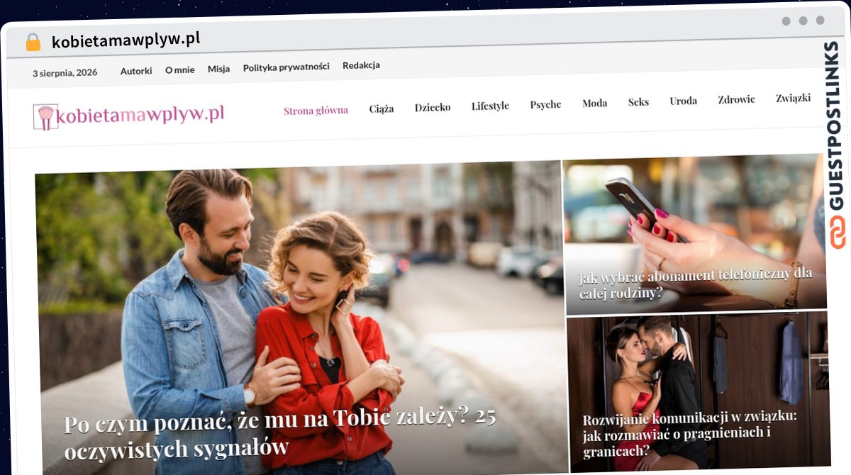 Publish Guest Post on kobietamawplyw.pl