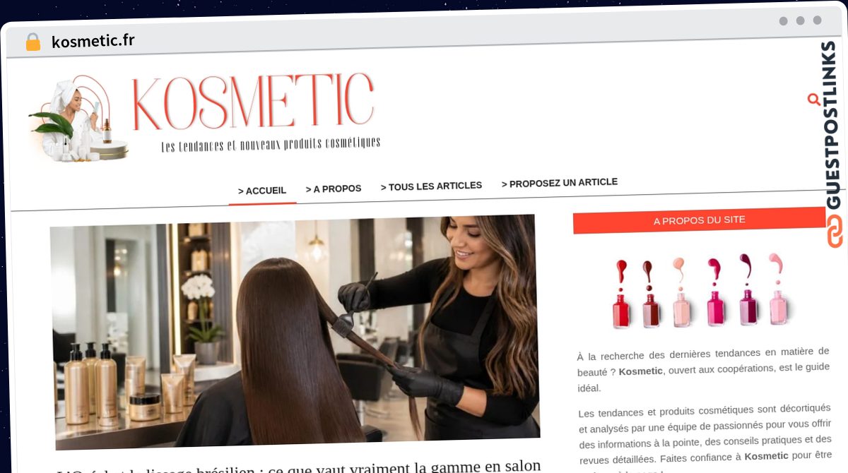 Publish Guest Post on kosmetic.fr