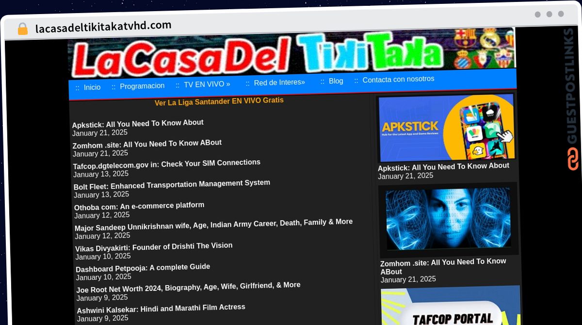 Publish Guest Post on lacasadeltikitakatvhd.com