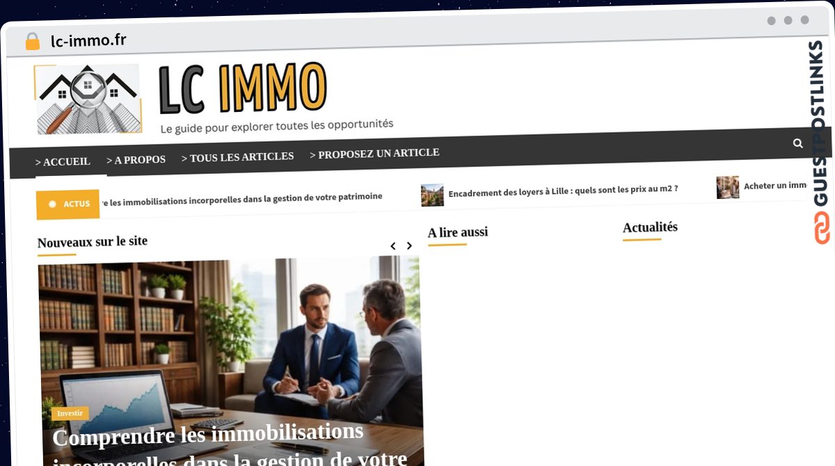 Publish Guest Post on lc-immo.fr