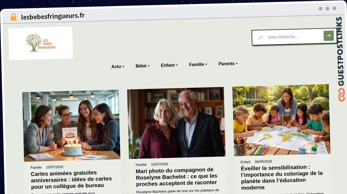 Publish Guest Post on lesbebesfringueurs.fr