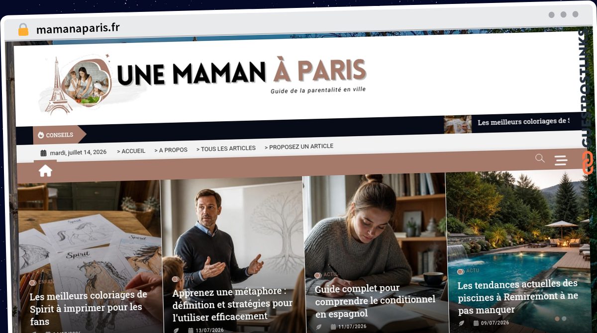 Publish Guest Post on mamanaparis.fr